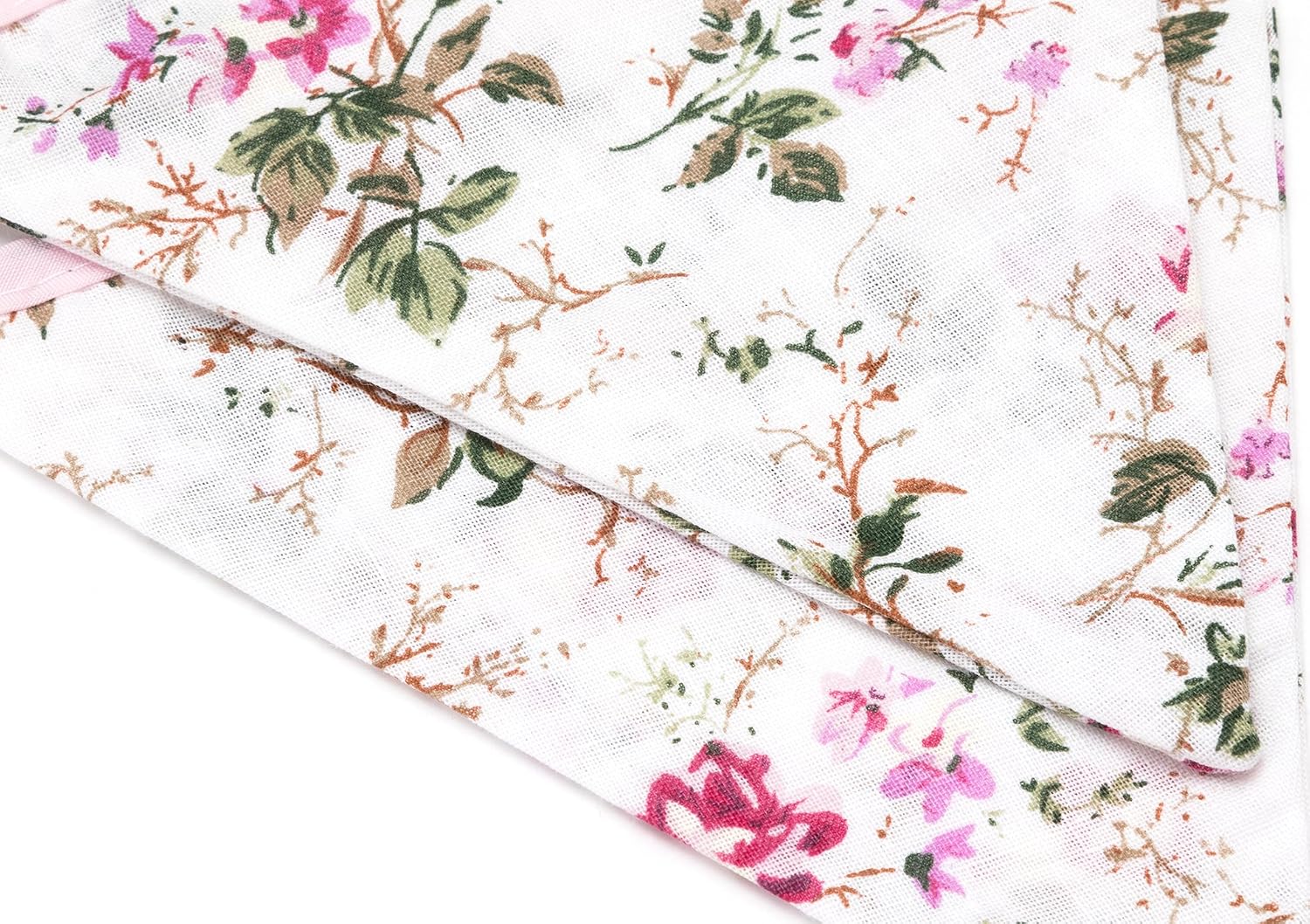 LOVENJOY Pink Floral 100% Cotton Bunting Banner for Girls Shabby Chic Wedding Birthday Decoration - Image 6